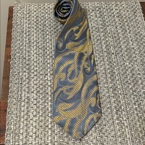 CONTE GINO CRAVATTE Sophisticated Gold and Gray Men's Tie